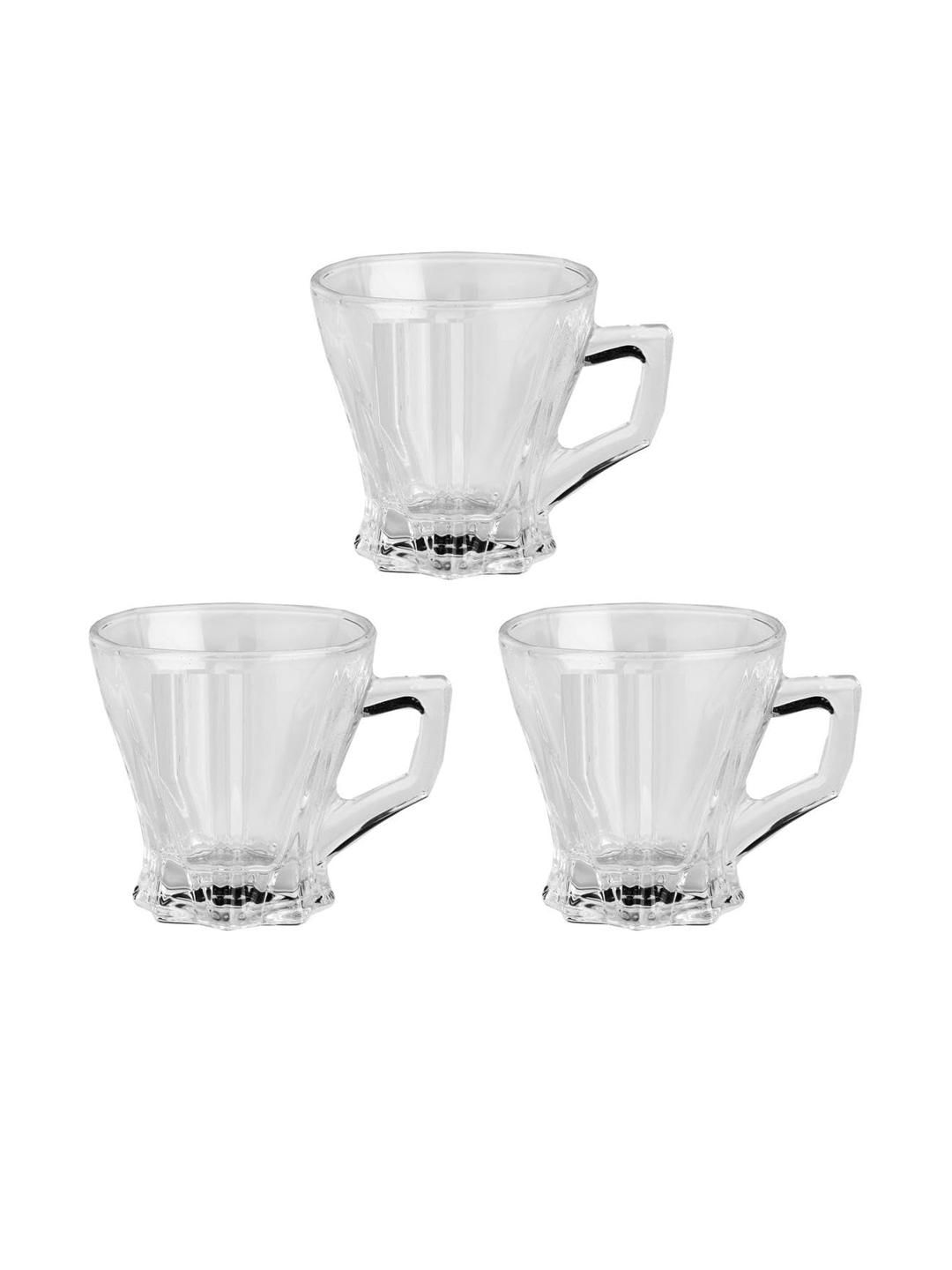 Somil Clear Glass Coffee & Tea Cup / Mug (120 Ml), Enjoy Your Drink in Style, 7.8 X 9.7 X 8 Cm, Pack of 3-image-36