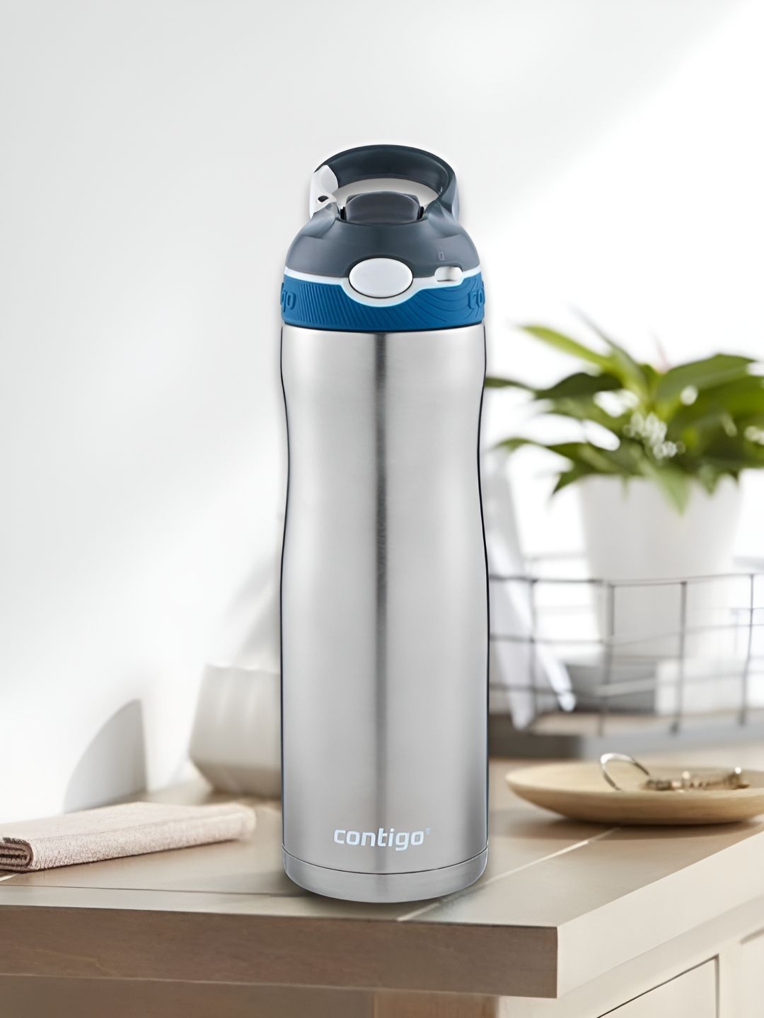 Contigo Blue & Steel Single Plastic Printed Water Bottle-image-15