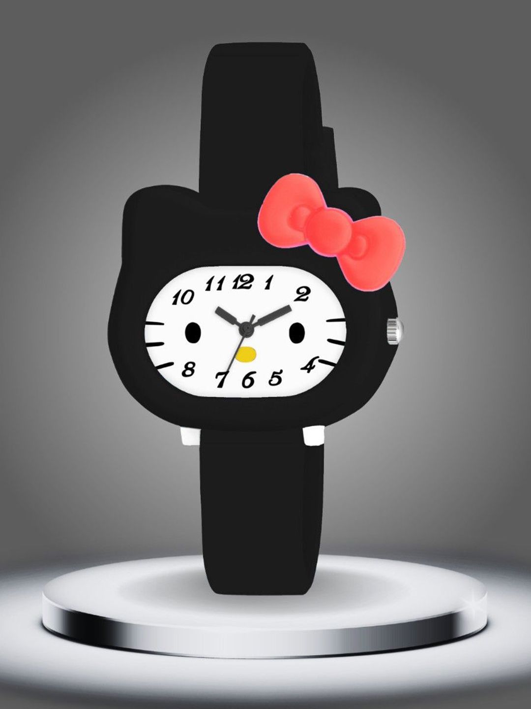 ON TIME OCTUS Girls Printed Dial & Straps Kitty Analogue Watch KD-001 BLACK-picture-24
