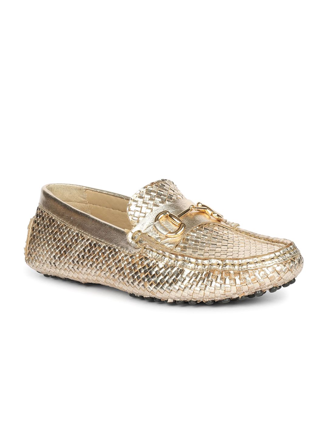 Saint G Women Woven Design Leather Loafers-image-40