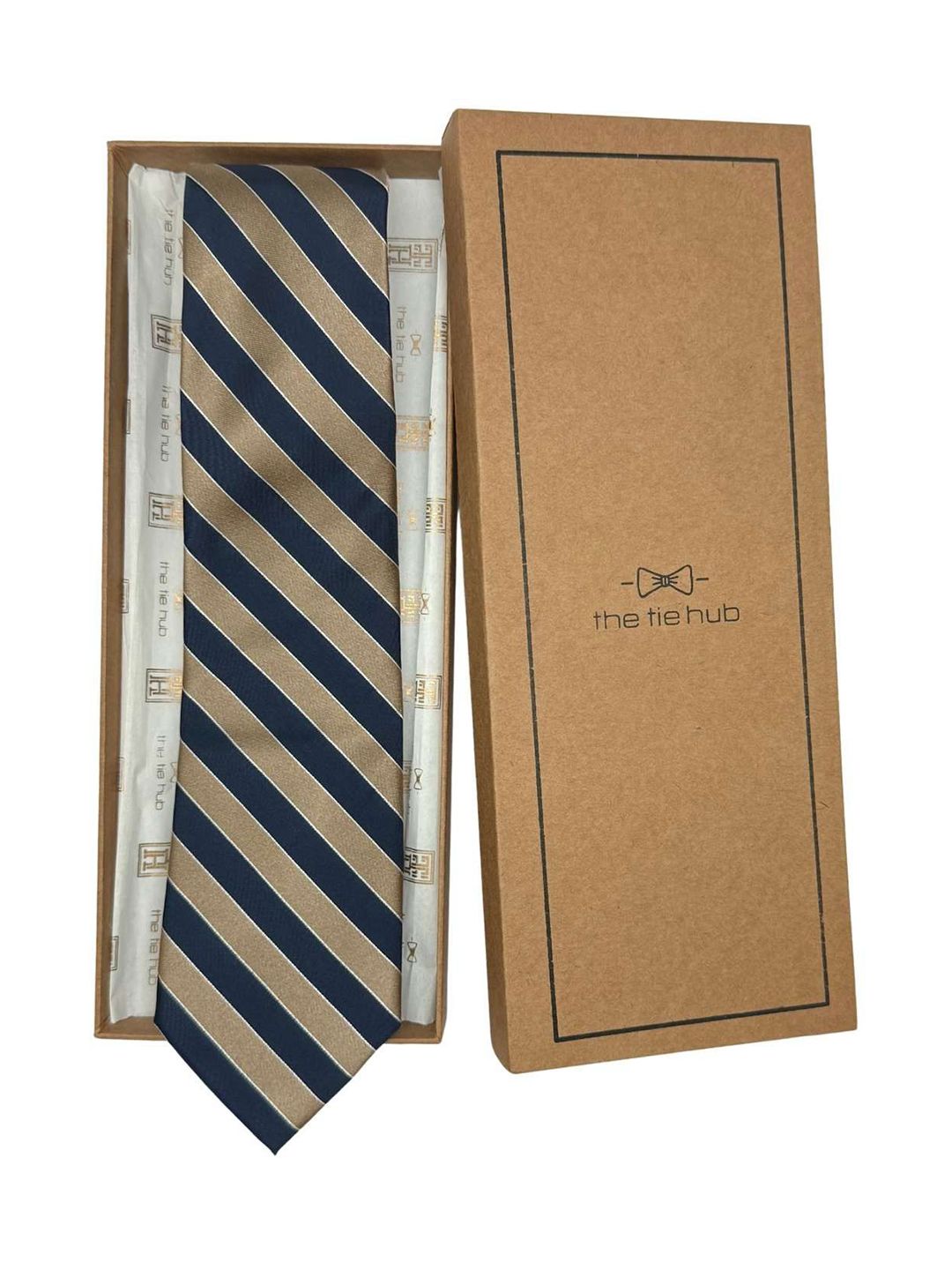 The Tie Hub Men Striped Broad Tie-picture-40