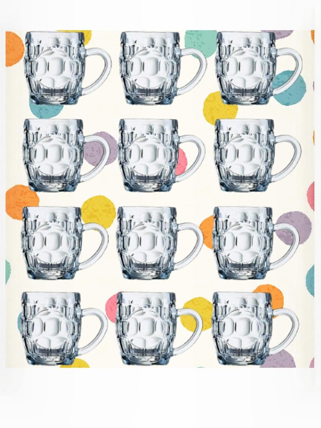 SOMIL Set of 12 Transparent Glass Mugs-picture-15