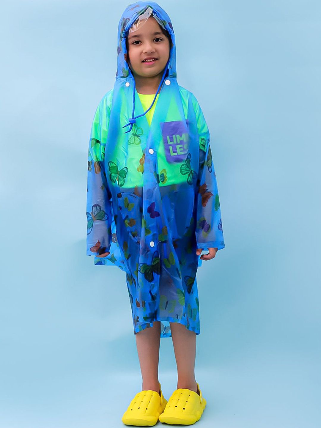 M'andy Girls Printed Hooded Raincoat-picture-33