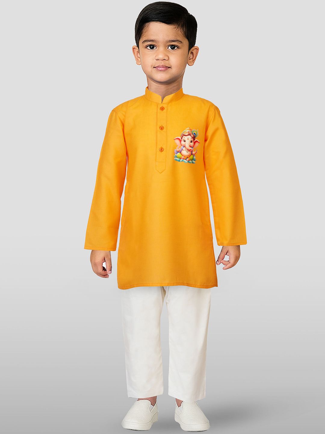 JBN Creation Boys Ethnic Motifs Printed Regular Kurta with Pyjamas-picture-26