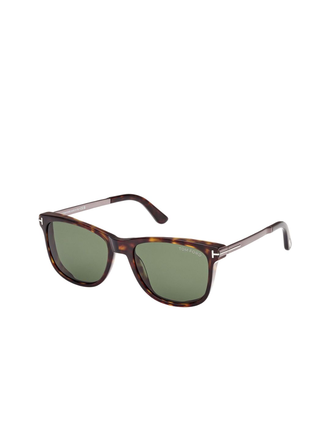 Tom Ford Men Green Lens & Brown Square Sunglasses with-image-5