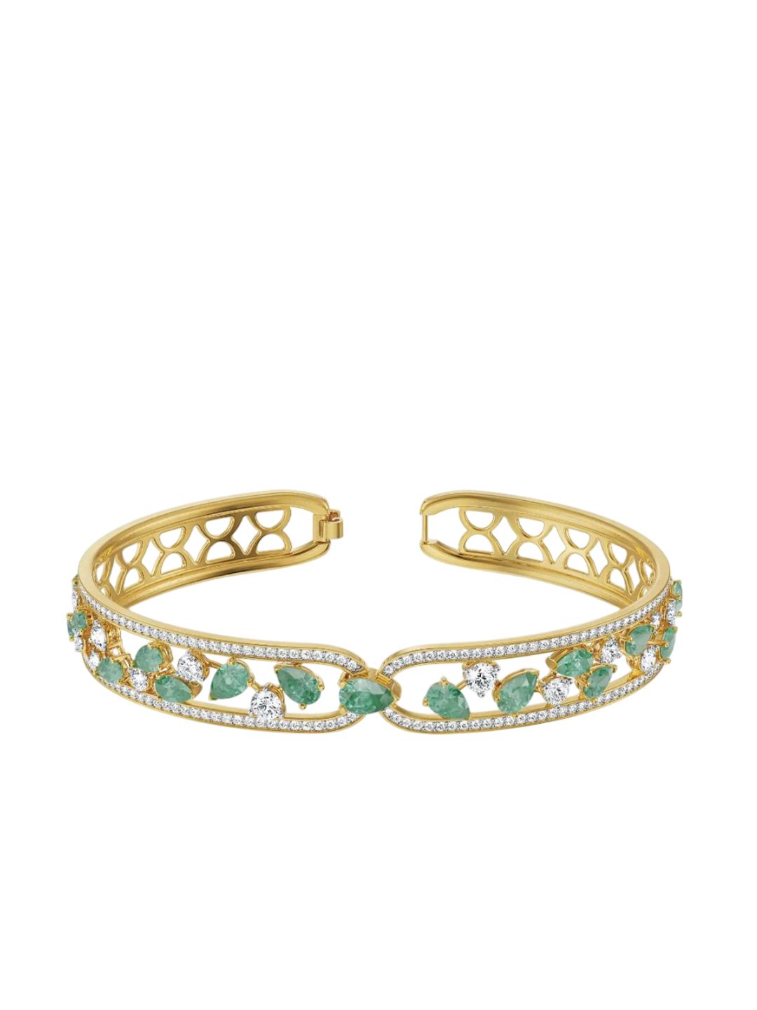 Emori Women 18KT Gold Emerald Lab Diamond Bracelet-picture-41
