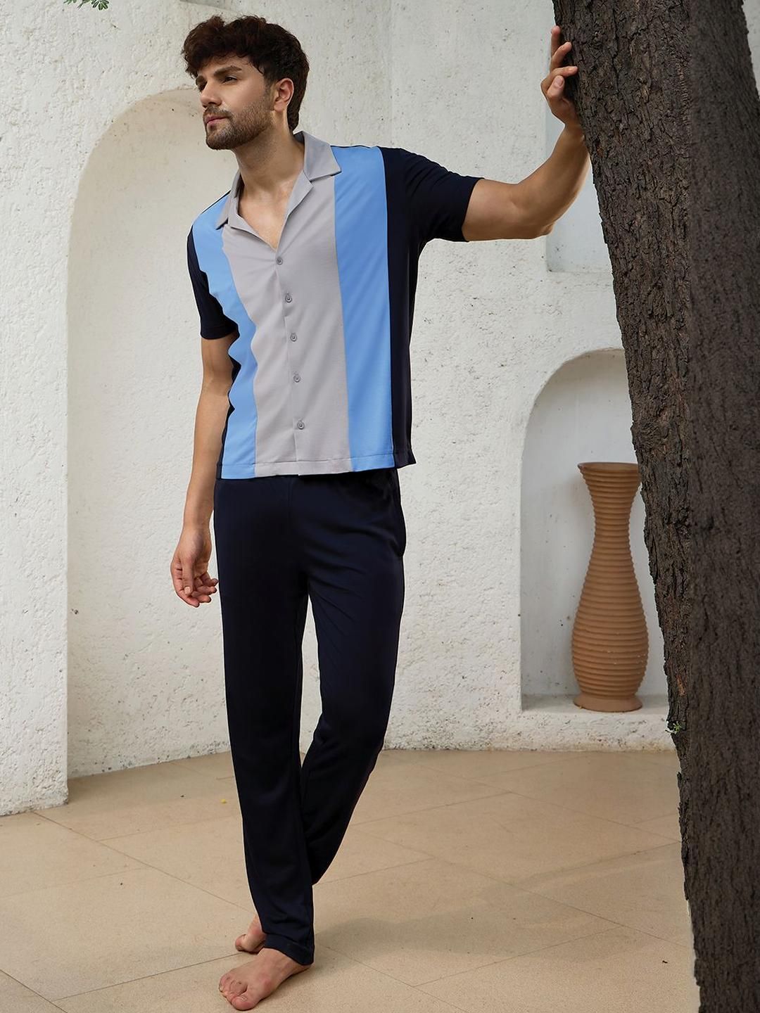Sweet Dreams Men Striped Night suit-picture-47