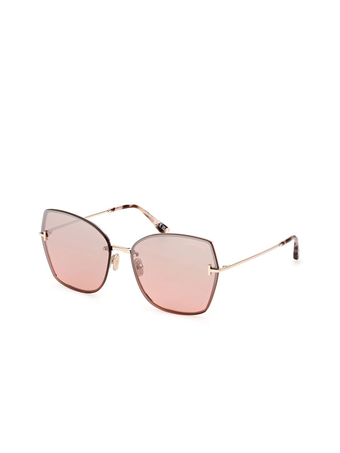 Tom Ford Women Red Lens & Gold-Toned Shield Sunglasses with-image-39