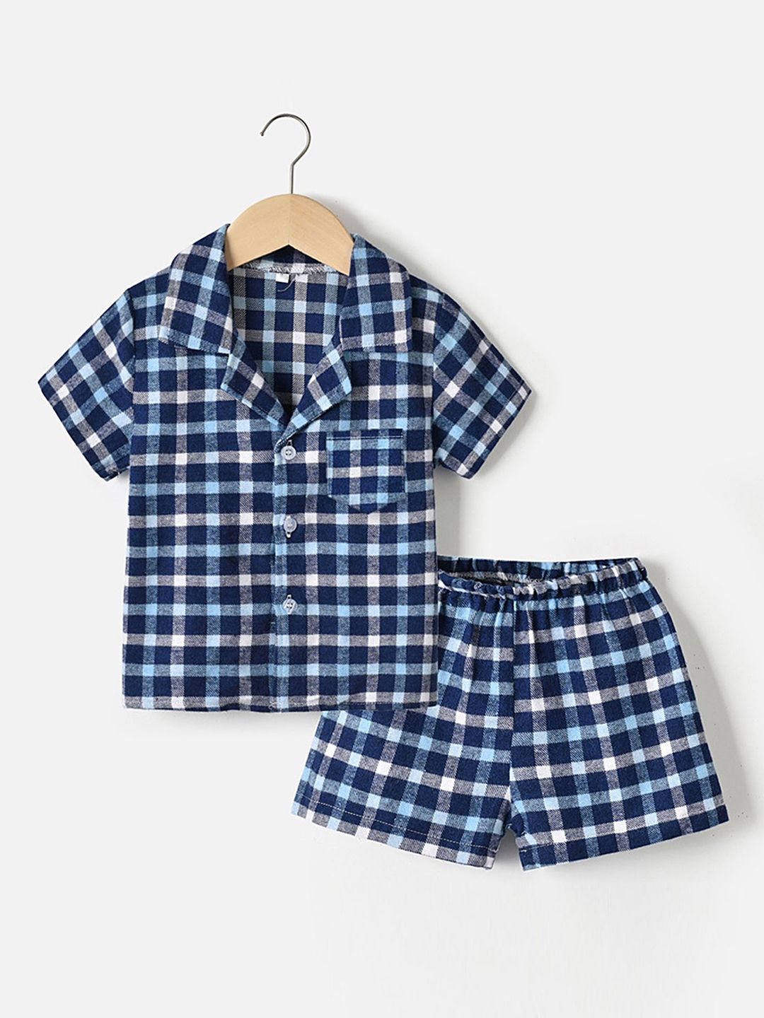 LULU & SKY Boys Checked Night suit-picture-48