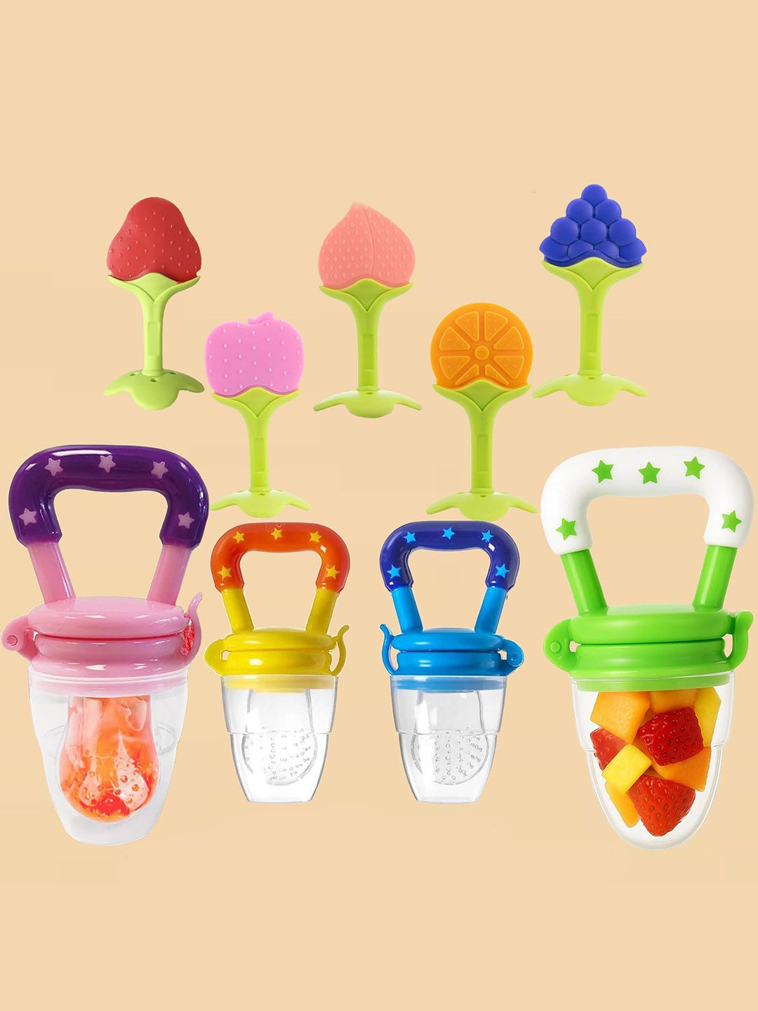 Kritiu Set Of 2 BPA-Free Teethers & Food Feeder-image-39