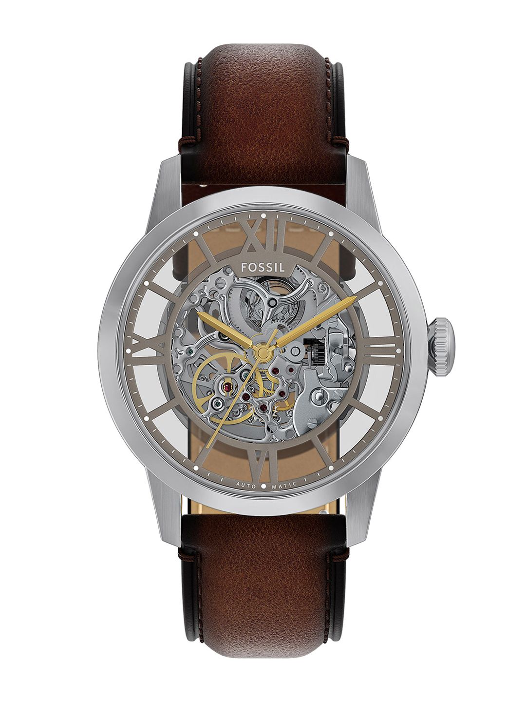 Fossil Men Skeleton Dial & Leather Straps Analogue Automatic Watch ME3270-picture-14
