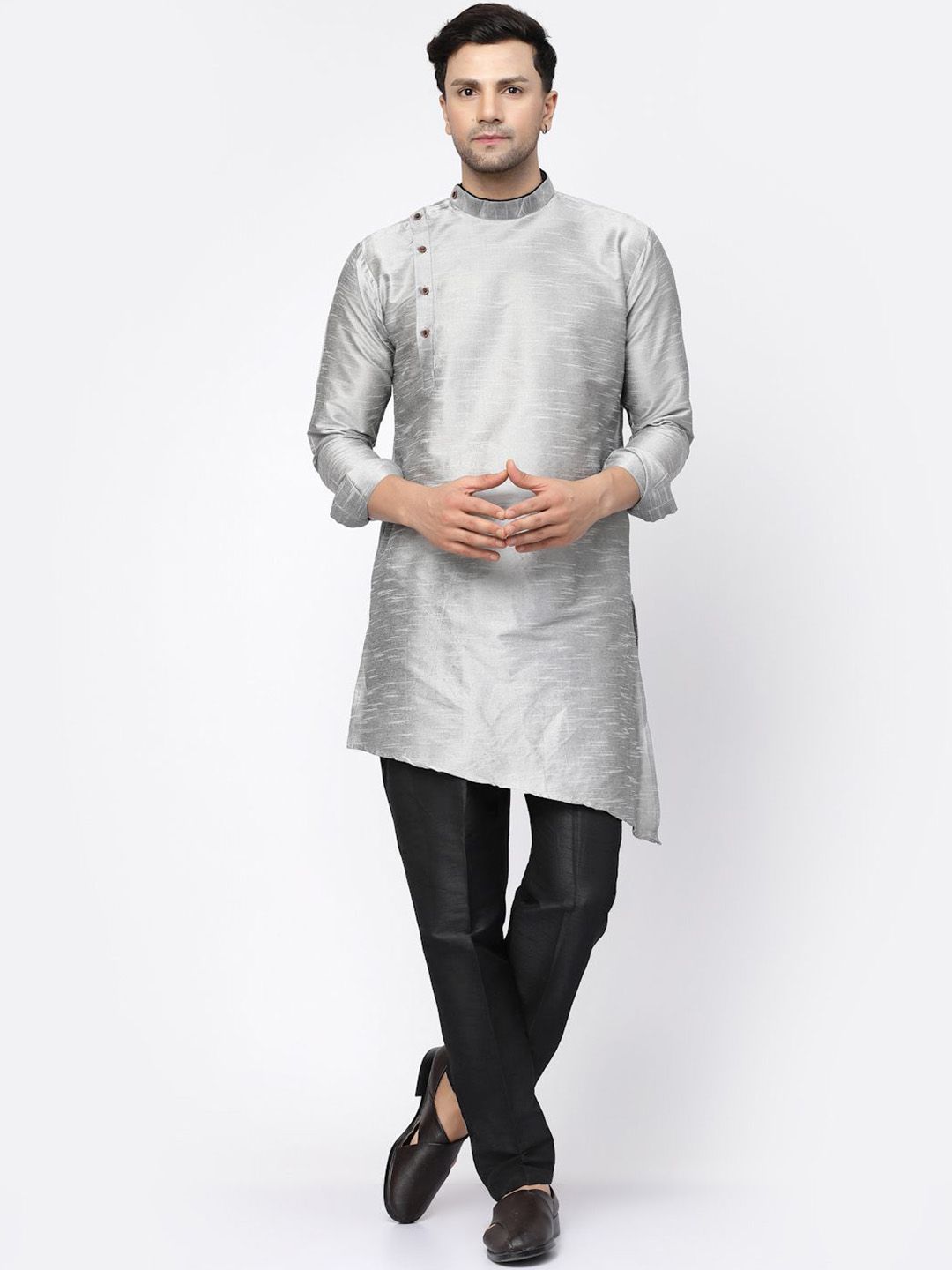 TS LIFESTYLE Men Regular Dupion Silk Kurta with Pyjamas-image-17