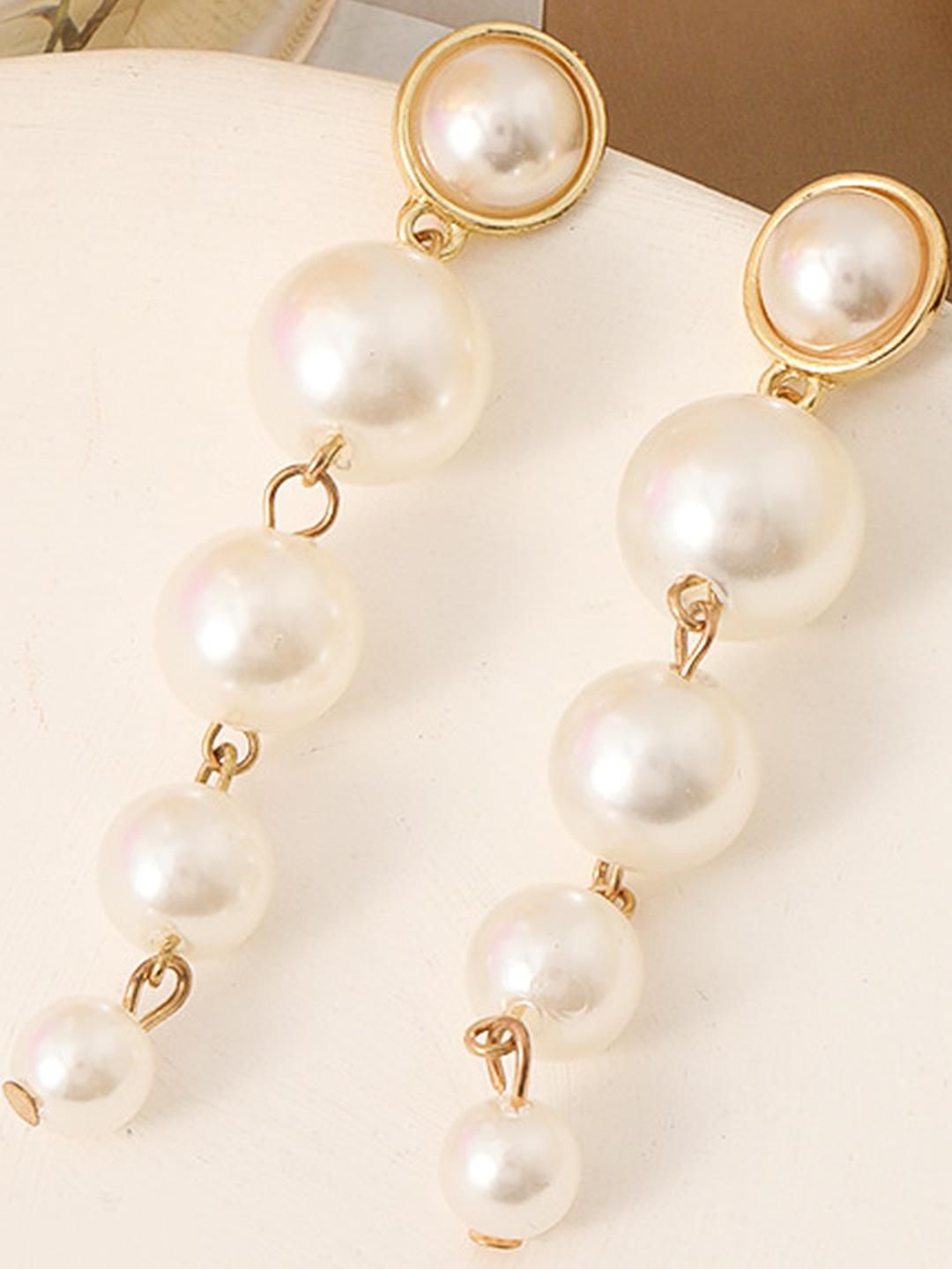 DIVASTRI Women Gold-Plated Drop Earrings-picture-31