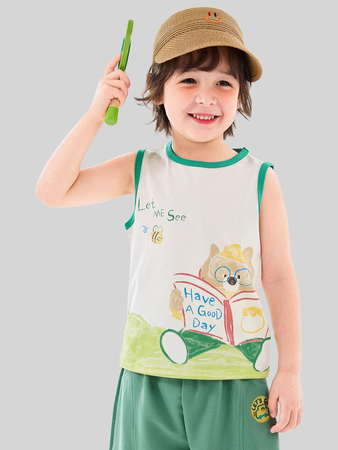 LULU & SKY Boys Graphic Printed Round Neck Sleeveless -Shirt-picture-14