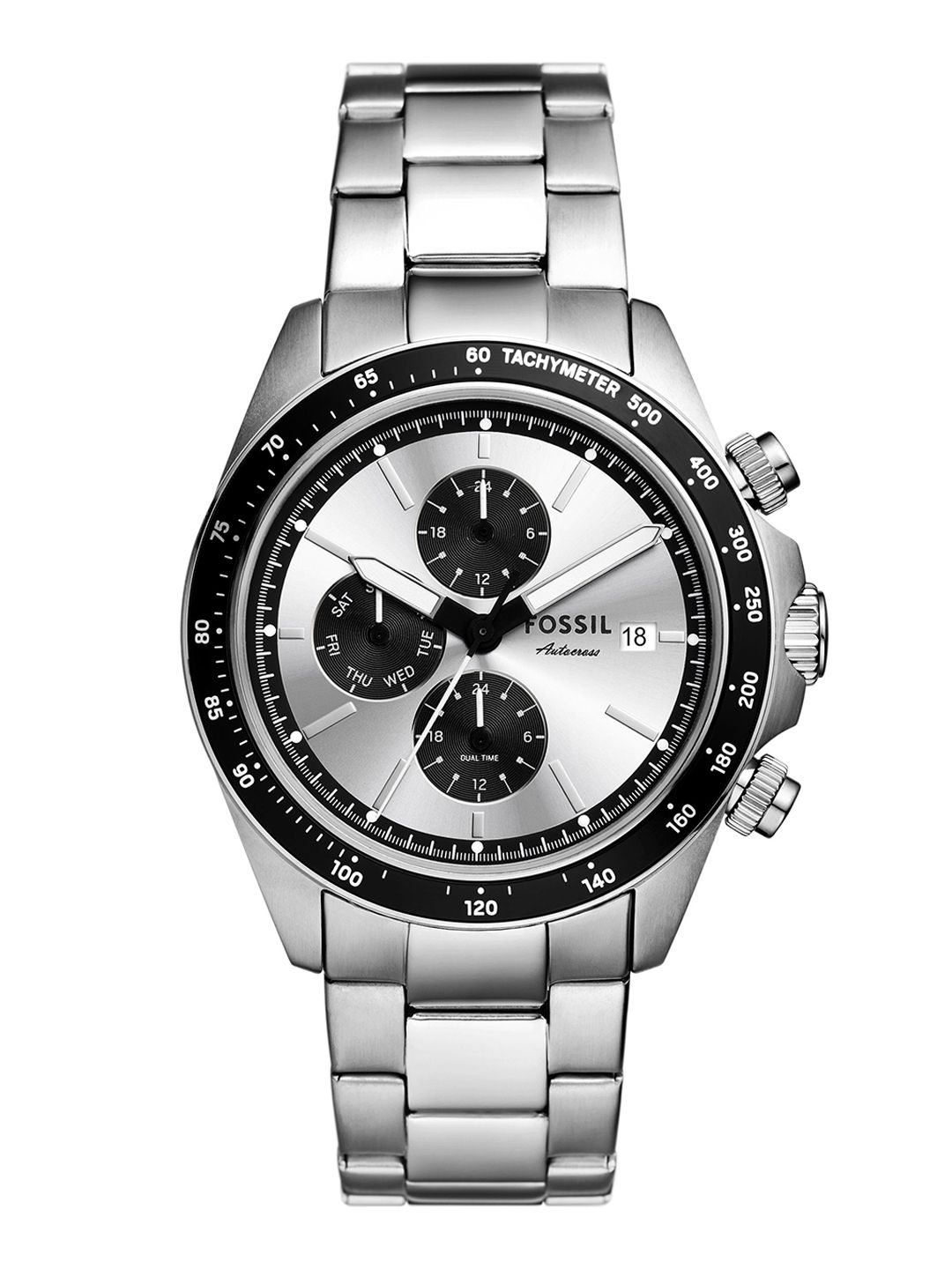 Fossil Autocross Men Textured Dial & Stainless Steel Straps Analogue Watch FS6124-image-41