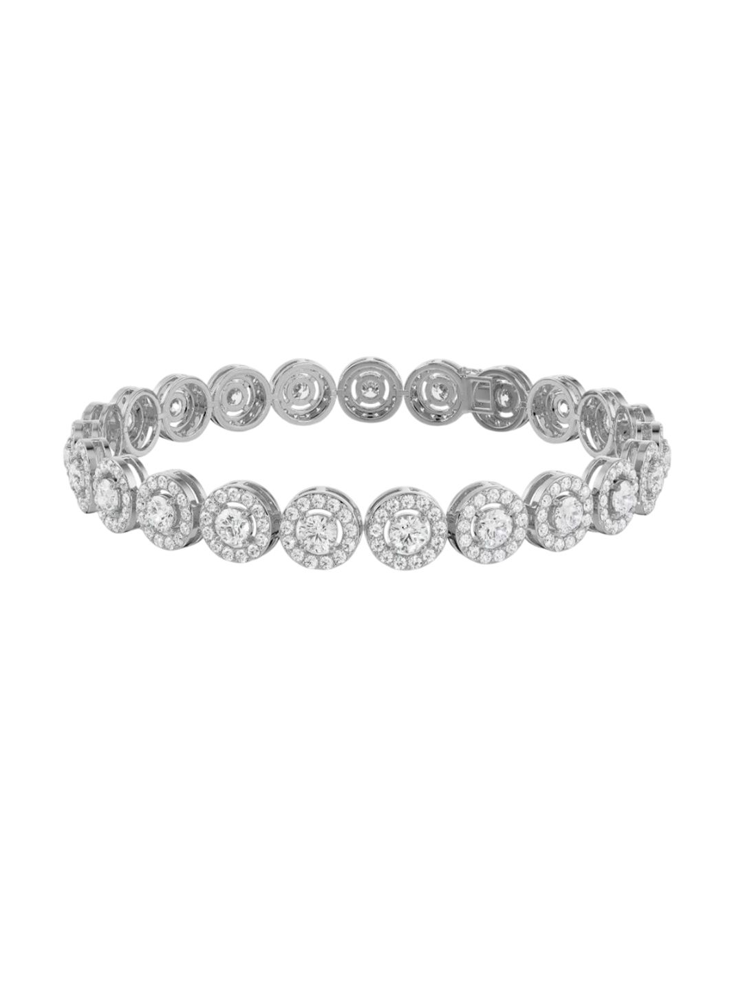 Emori 18KT White Gold Radiant Cocktail Lab Diamond Bracelet - 6.16 g-picture-16