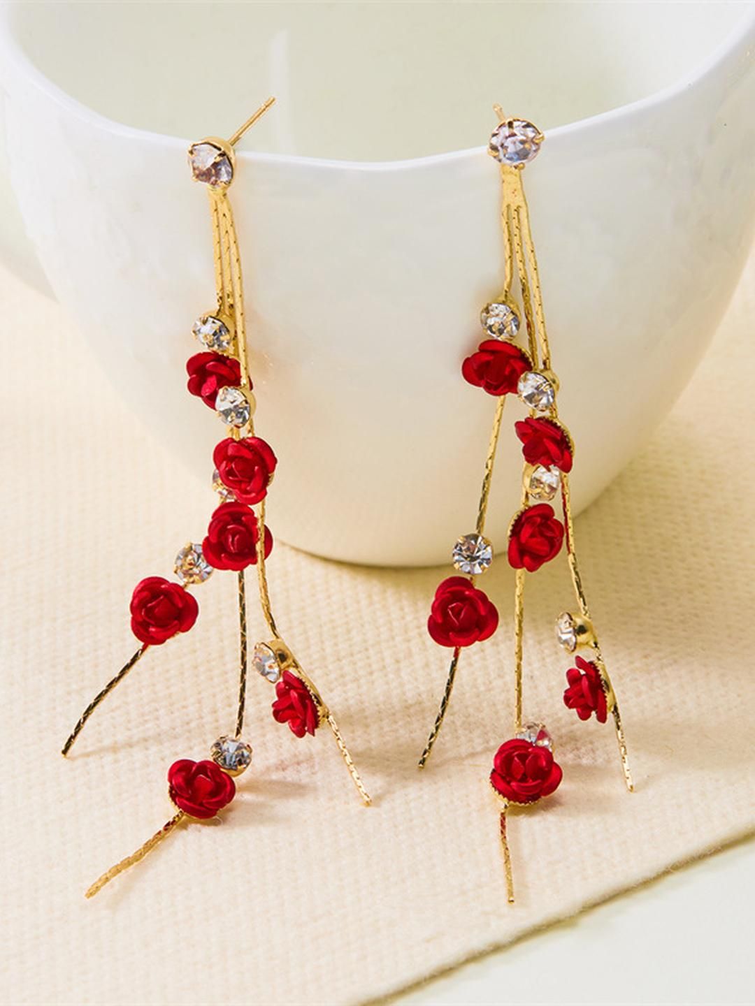 DIVASTRI Floral Drop Earrings-picture-41