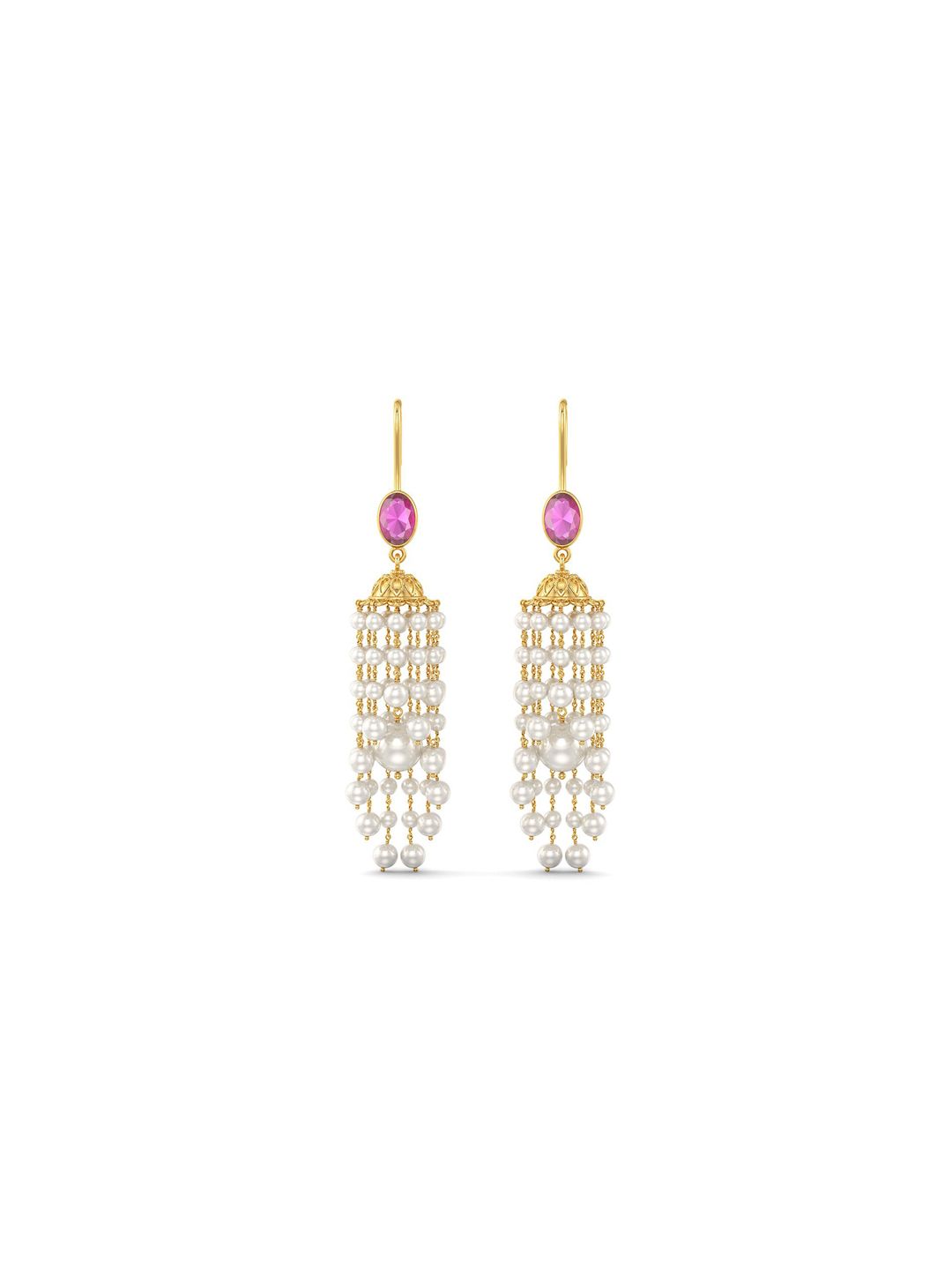 Joyalukkas Gemstone Frail Cluster Earring-11.71 gms-picture-43