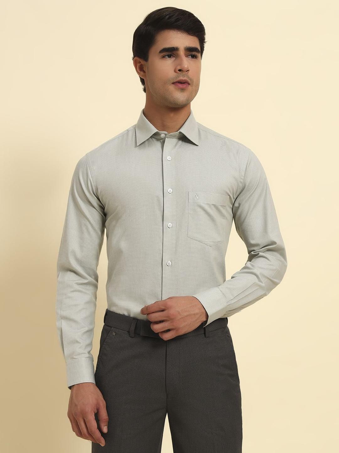 Cantabil Comfort Fit Cotton Formal Shirt-picture-21