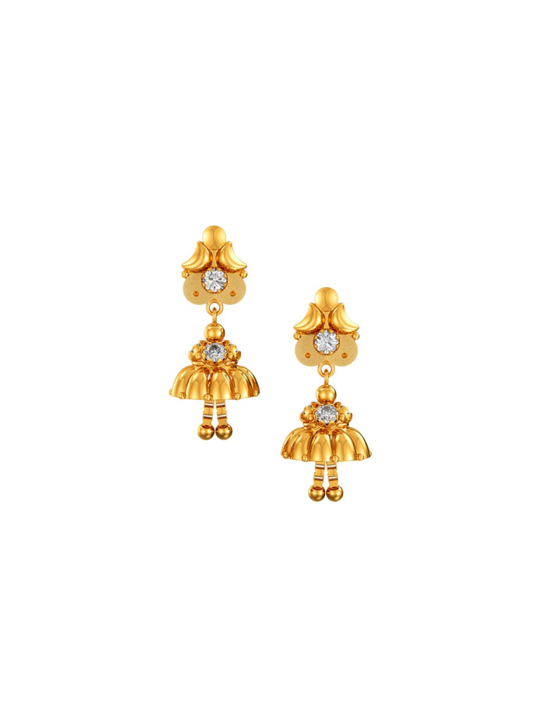 Joyalukkas Golden Bloom Jhumka- 3.02 gms-picture-21