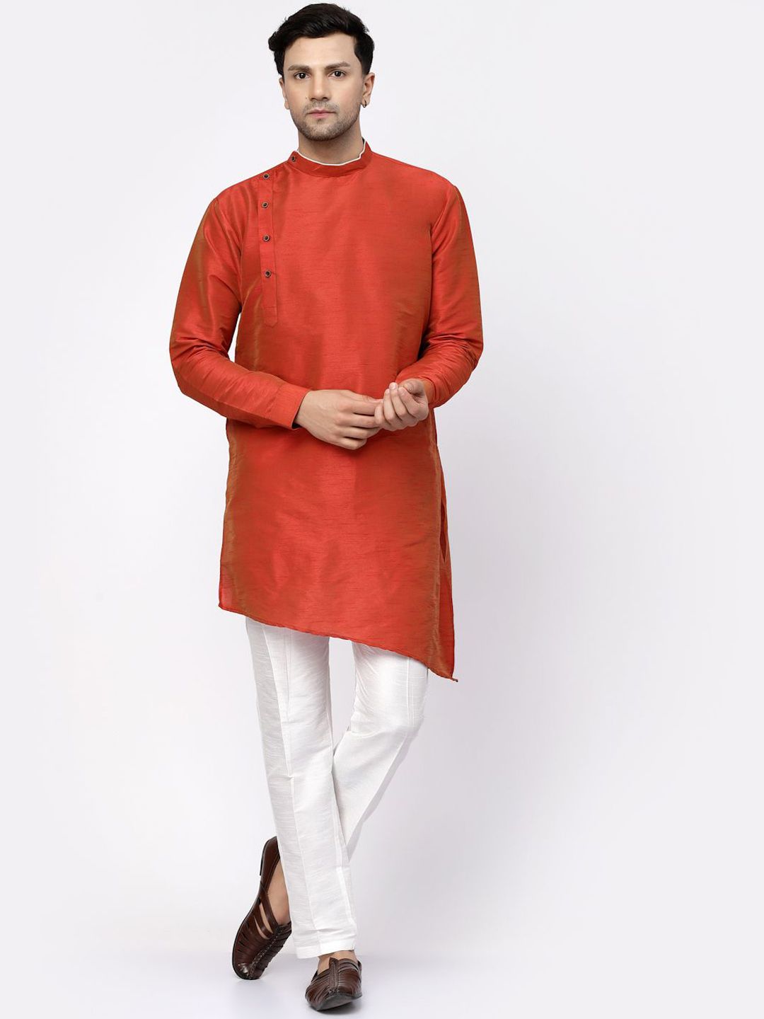 TS LIFESTYLE Men Regular Dupion Silk Kurta with Pyjamas-picture-24