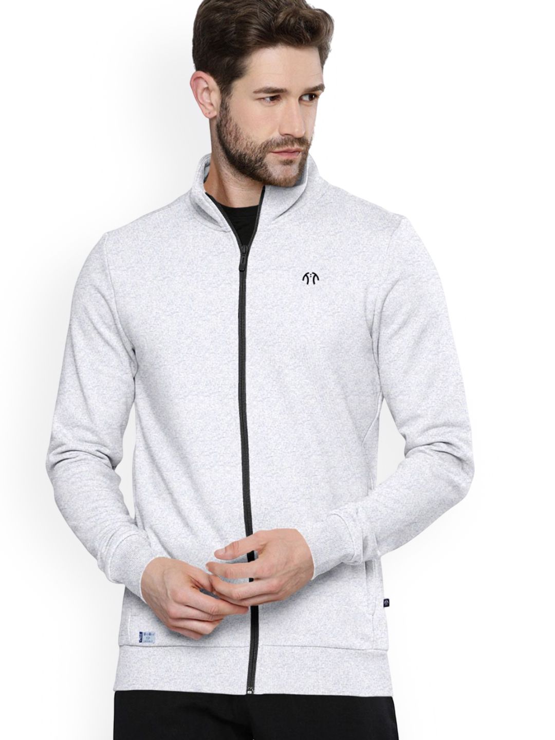 Triptee Men Stand Collar Solid Cotton Sporty Jacket-picture-28