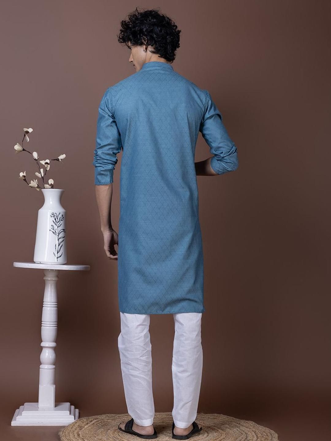DEVOILER Men Regular Kurta with Pyjamas-picture-26