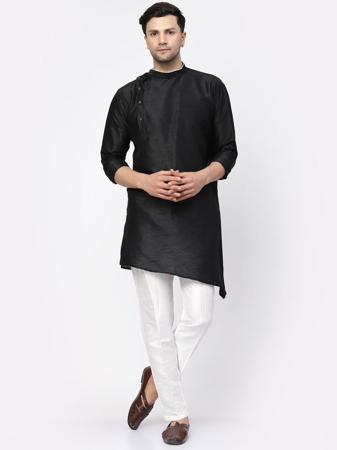 TS LIFESTYLE Men Regular Dupion Silk Kurta with Pyjamas-image-40