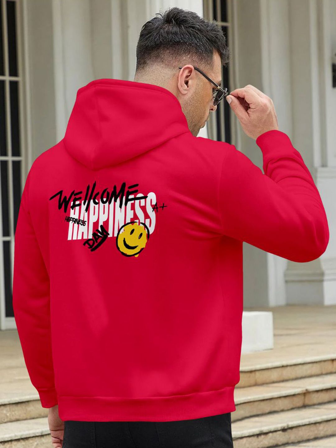 Triptee Men Graphic Printed Hooded Pure Cotton Sweatshirt-picture-38