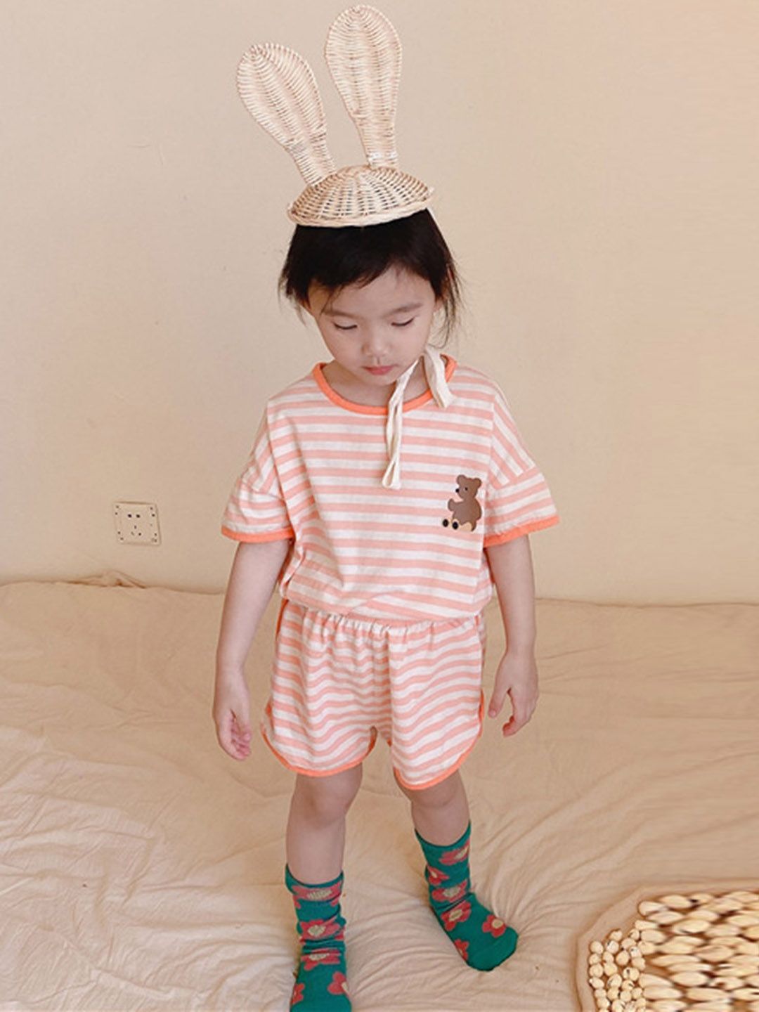 LULU & SKY Girls Striped Night suit-picture-37