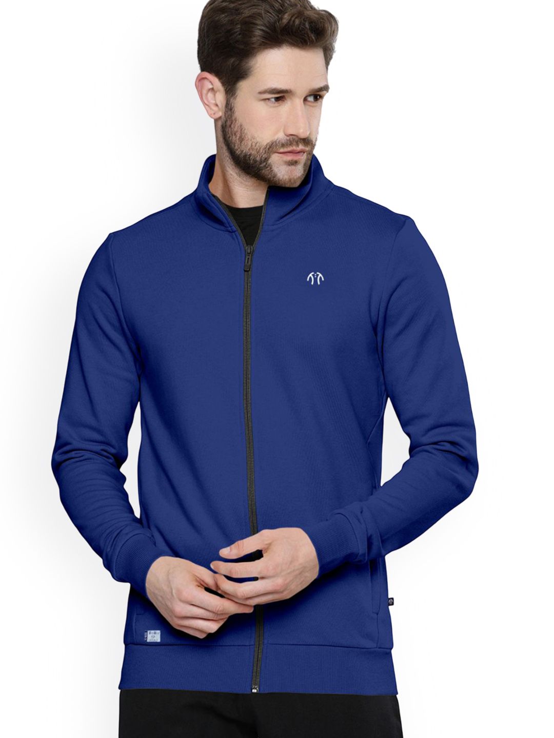 Triptee Men Stand Collar Solid Cotton Sporty Jacket-picture-16