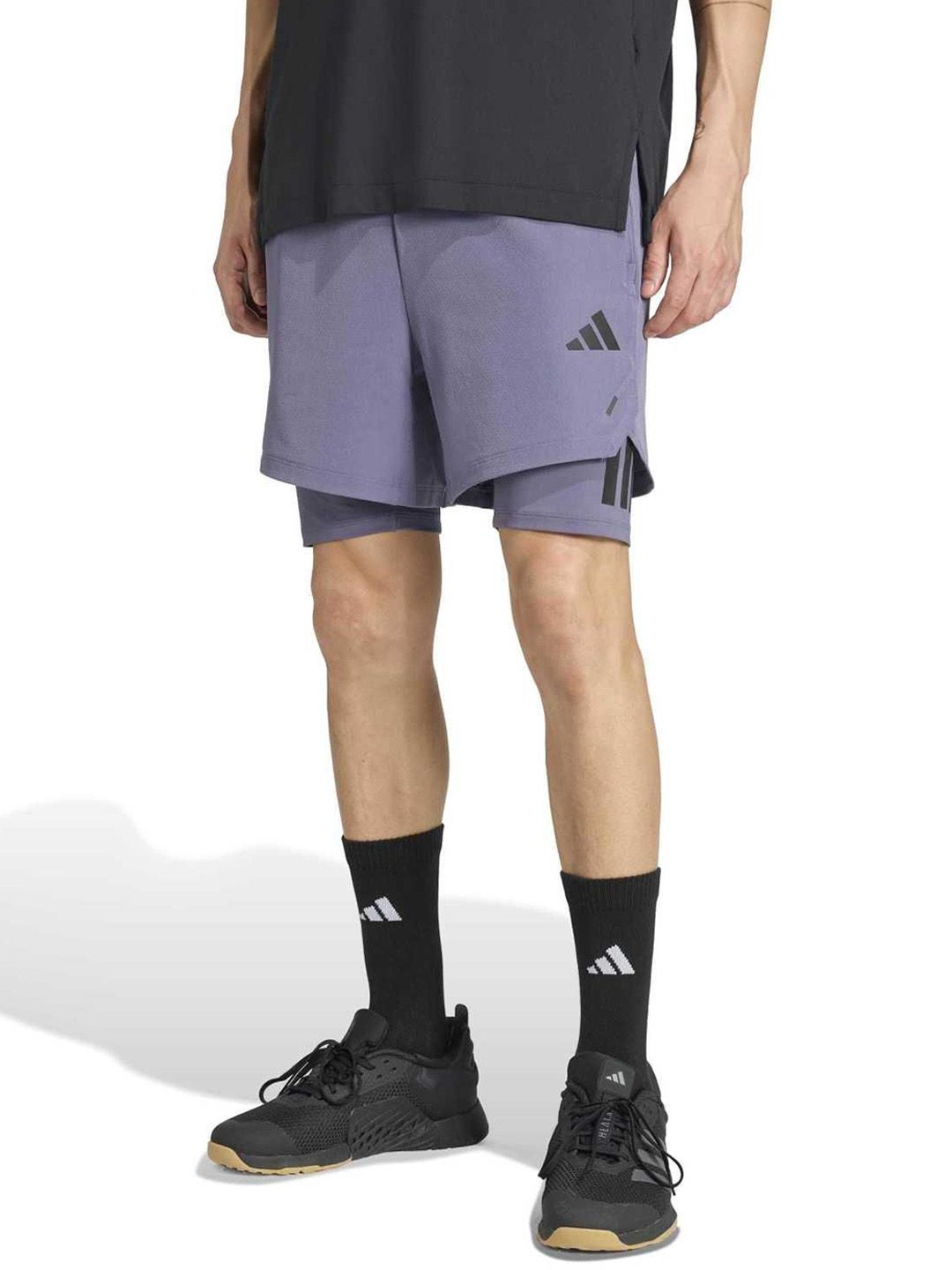 ADIDAS 2 In 1 Power SHO Men Brand Logo Printed Shorts-picture-44