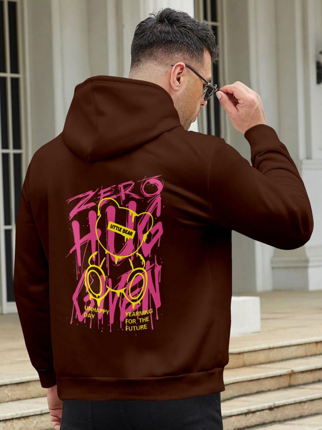 Triptee Men Printed Hooded Pullover Sweatshirt-picture-36