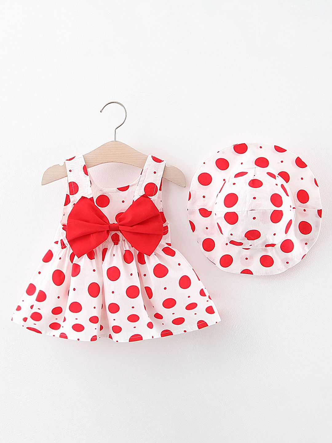 LULU & SKY Polka Dot Printed Fit and Flare Cotton Dress-picture-19