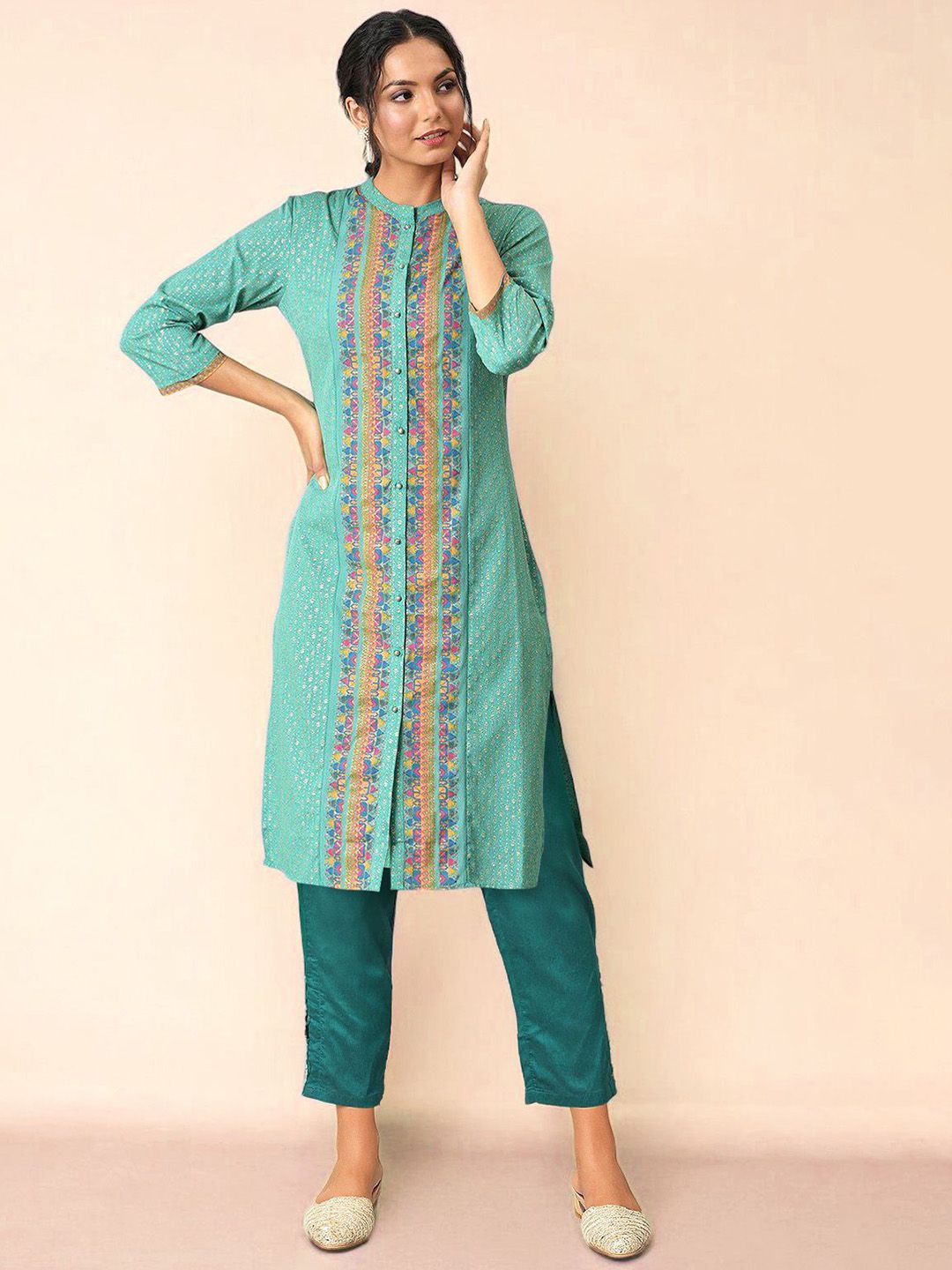 W Women Printed Kurta with Trouser