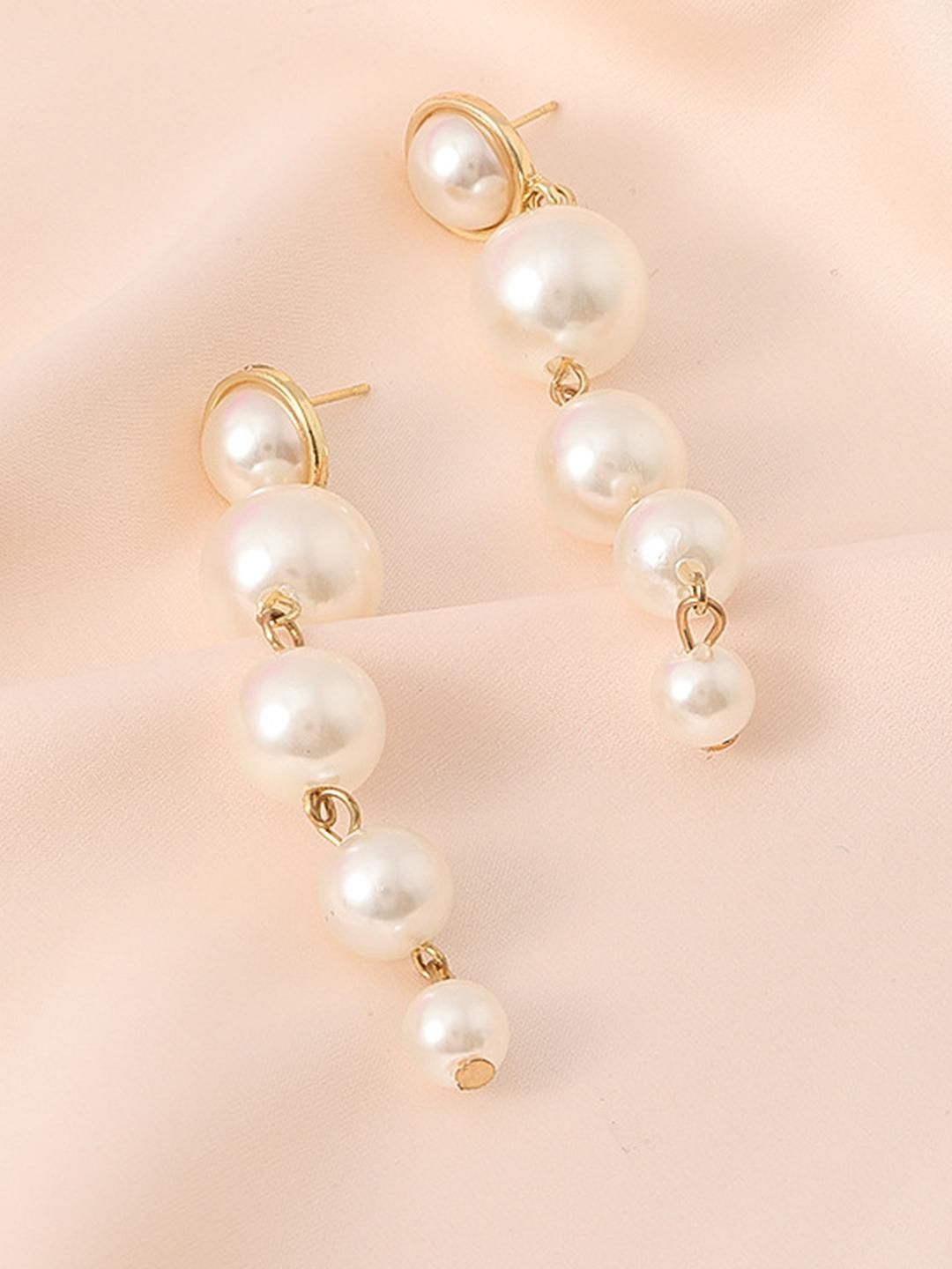 Anouk Pearls Alloy Earrings-picture-36