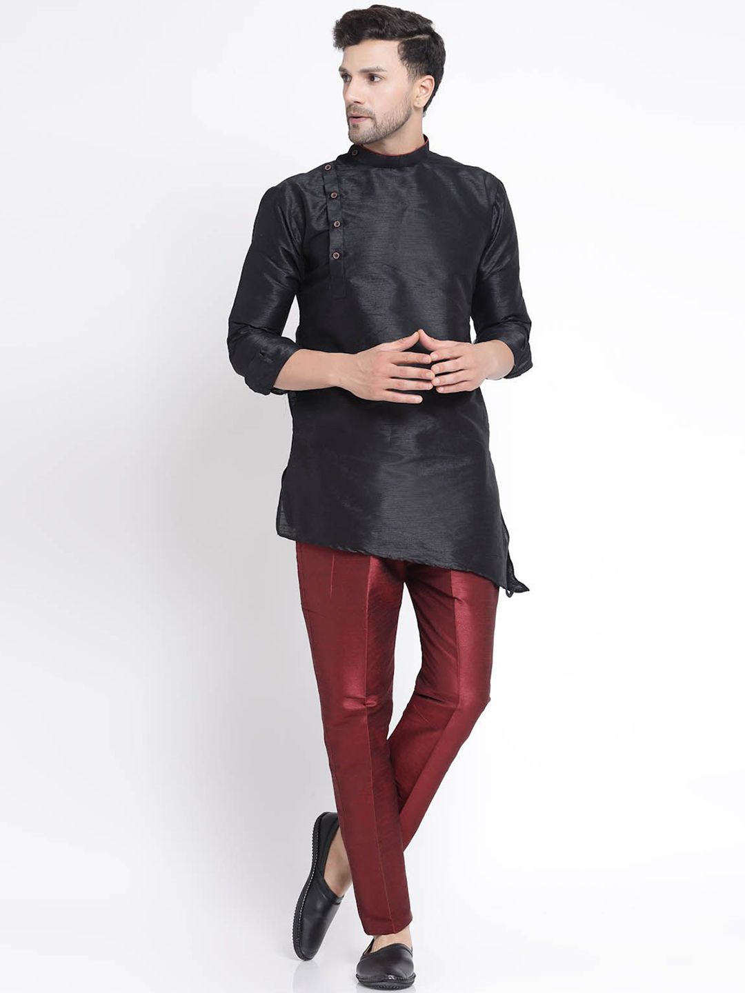 TS LIFESTYLE Men Regular Dupion Silk Kurta with Pyjamas-picture-44