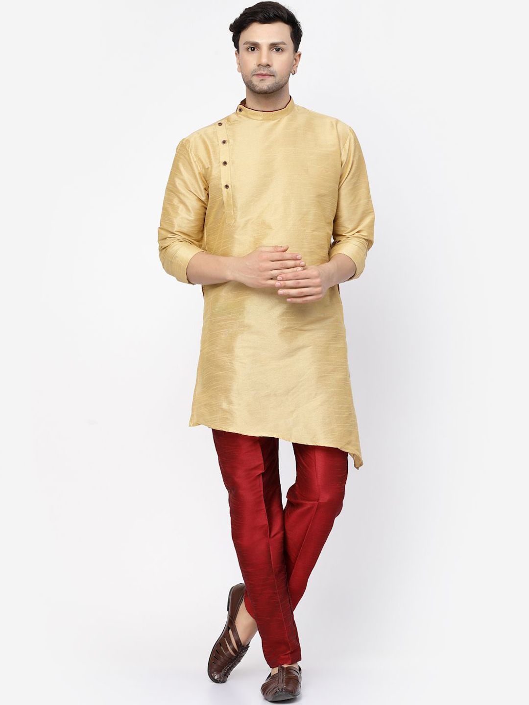 TS LIFESTYLE Men Regular Dupion Silk Kurta with Pyjamas-picture-40