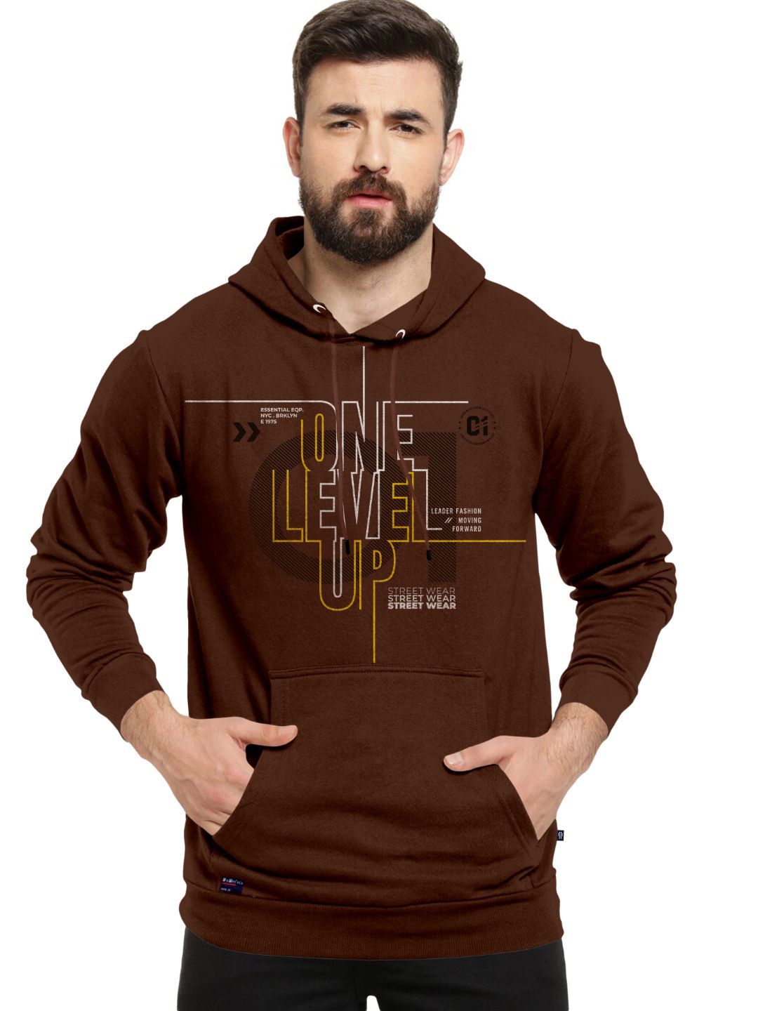 Triptee Men Typography Printed Hooded Cotton Sweatshirt-picture-16