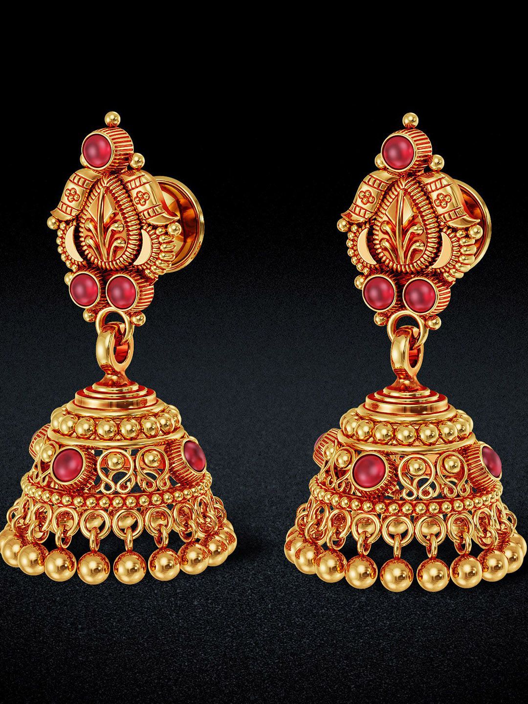 Joyalukkas Golden Heritage Jhumka- 10.75 gms-picture-11
