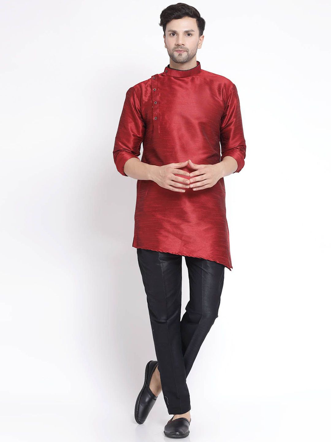 TS LIFESTYLE Men Regular Dupion Silk Kurta with Pyjamas-picture-13