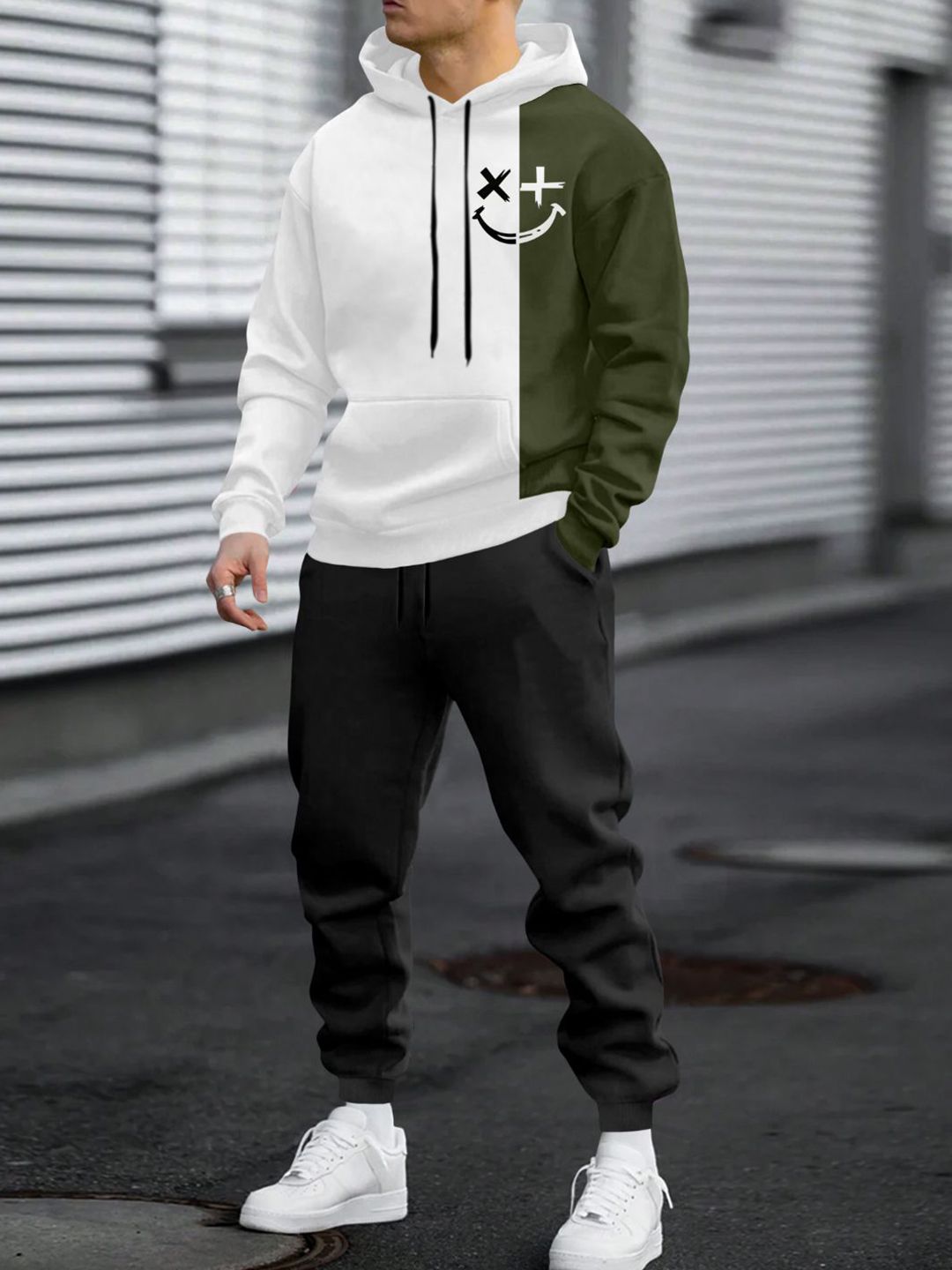 Triptee Men Colourblocked Hooded Full Sleeve Pullover Sweatshirt-picture-32