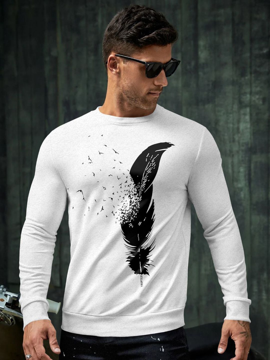 Triptee Men Graphic Printed Round Neck Cotton Sweatshirt-picture-24