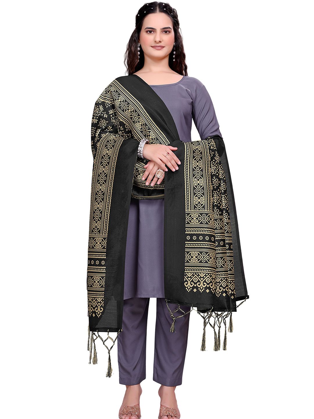 Kemza Ethnic Motifs Printed Kalamkari Dupatta-picture-12