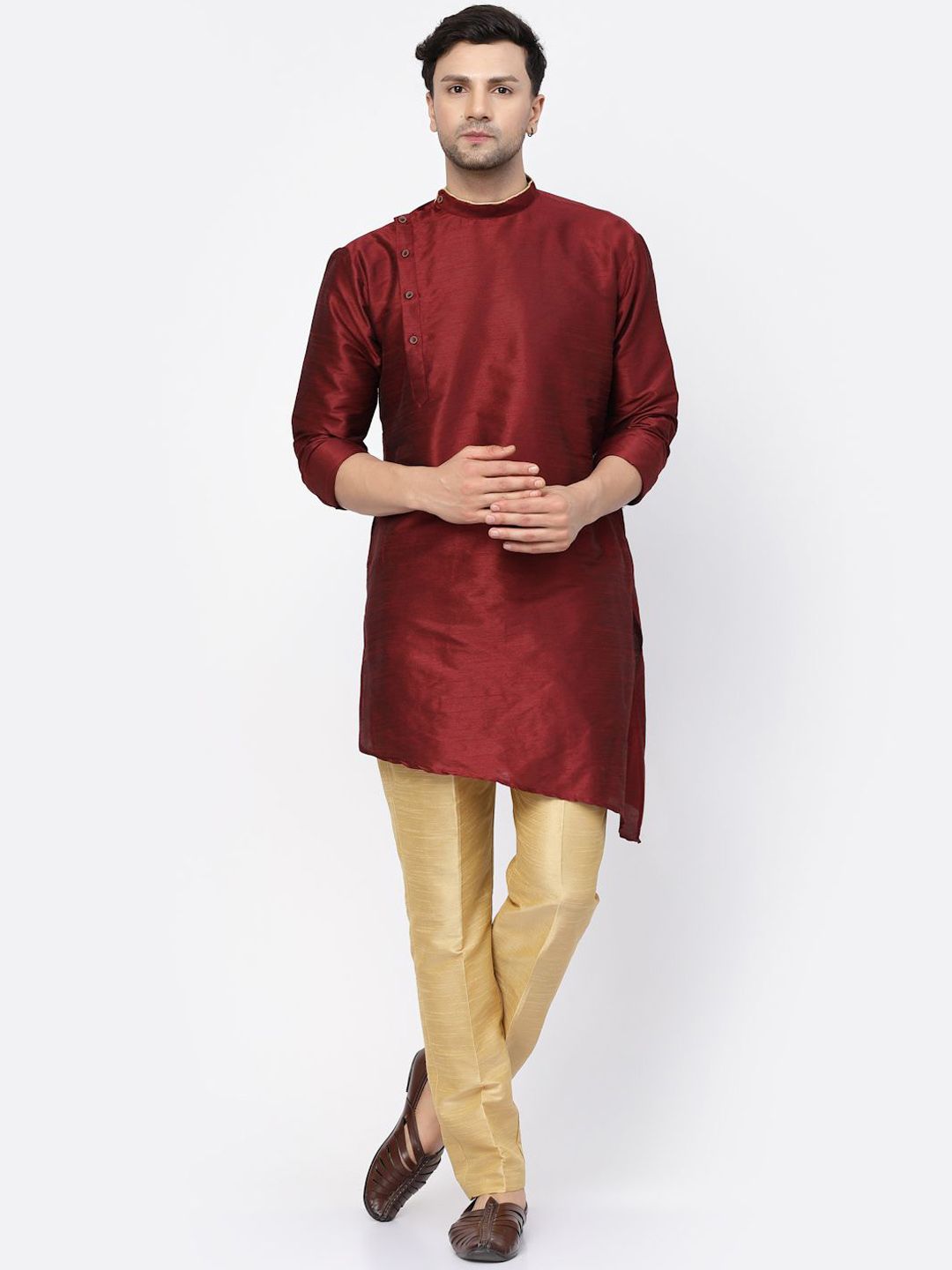 TS LIFESTYLE Men Regular Dupion Silk Kurta with Pyjamas-picture-45