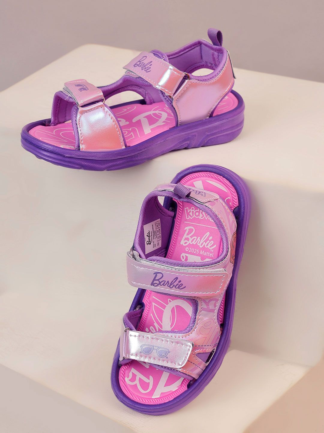 Kids Ville Girls Barbie Printed Sports Sandals-picture-23