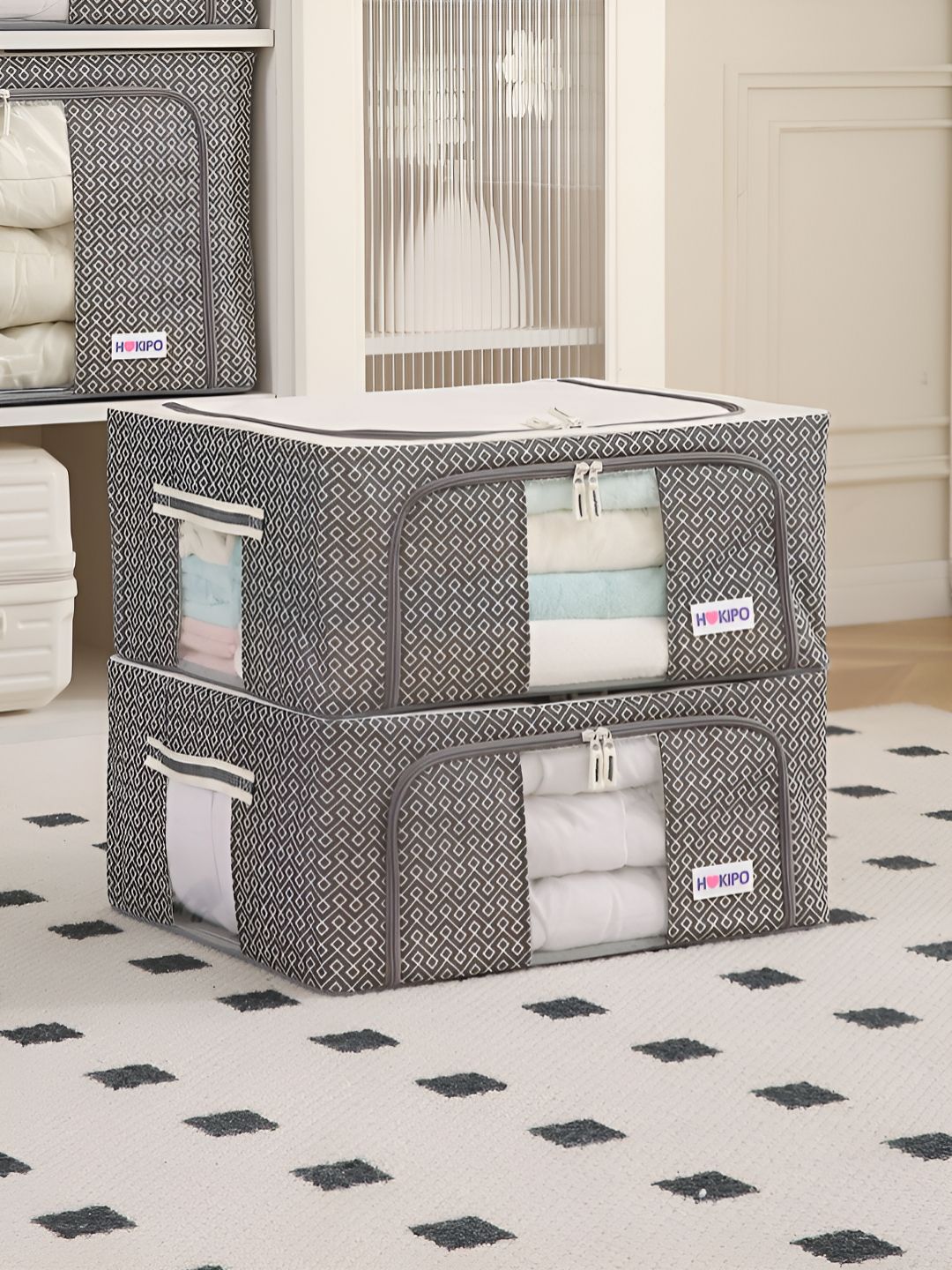 HOKIPO Grey Set of 2 Super Strong Multi-Utility Organisers-picture-31