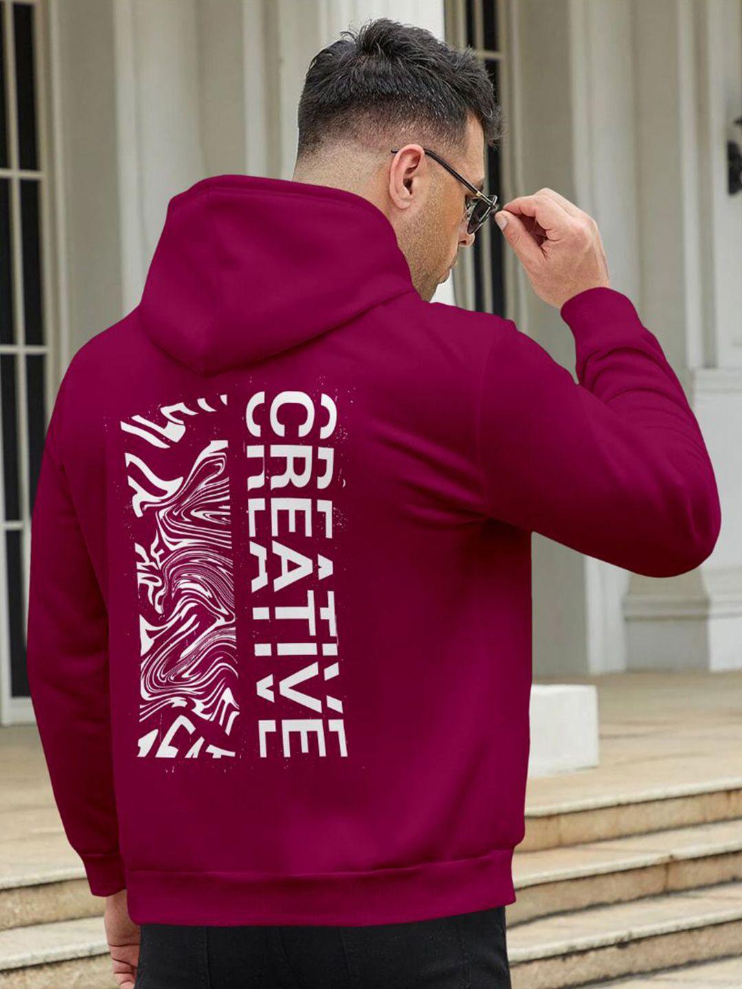 Triptee Men Typography Printed Hooded Pure Cotton Sweatshirt-picture-20