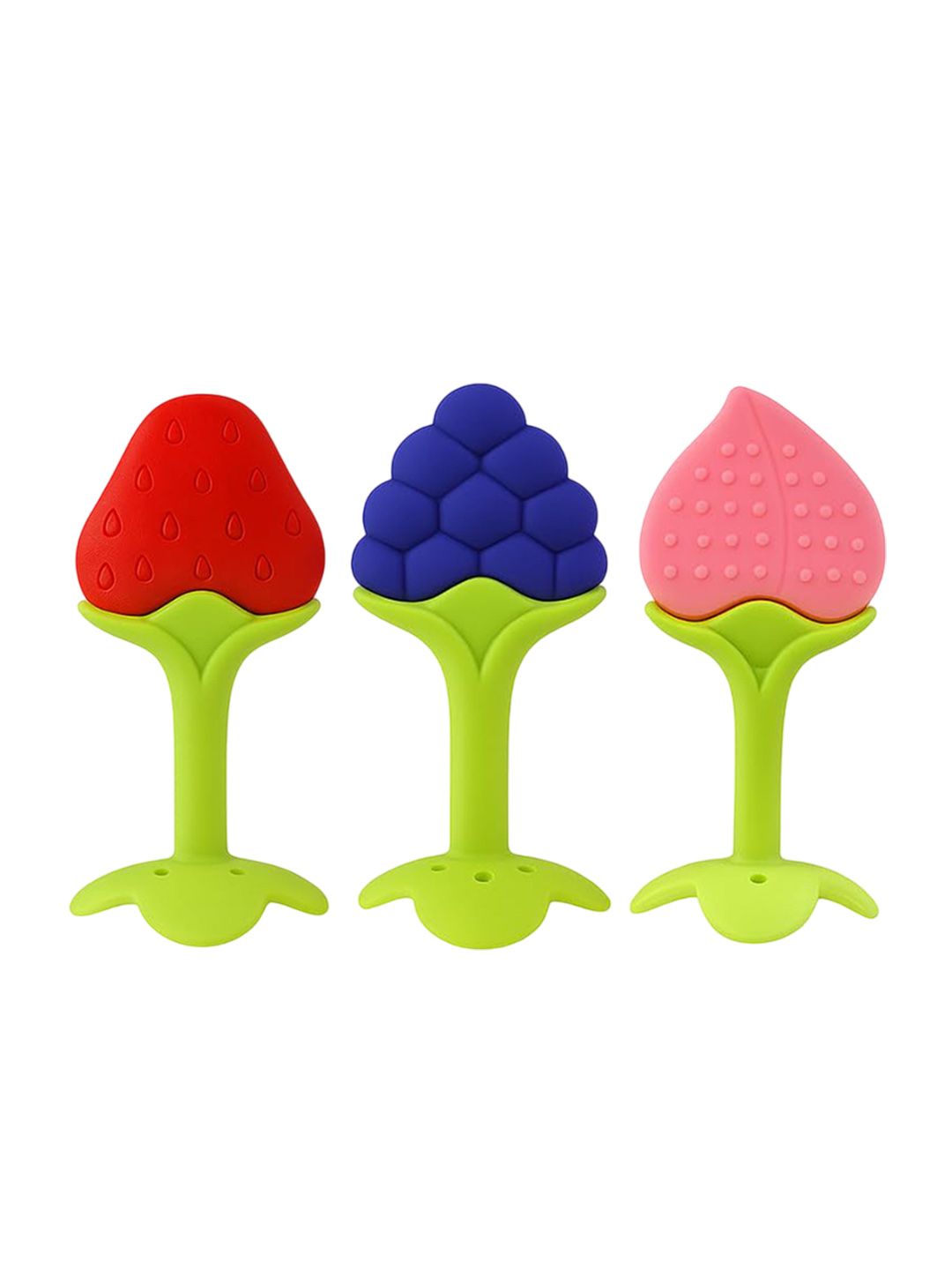 Kritiu Set Of 3 BPA Free Fruit Shaped Teether-image-2