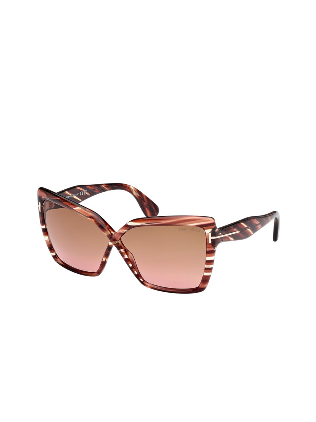 Tom Ford Women Brown Lens & Red Butterfly Sunglasses with-image-19